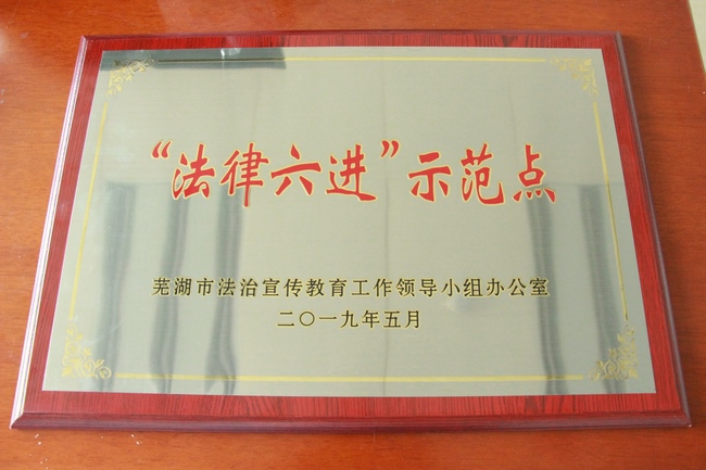 我院正式被命名為蕪湖市“法律六進(jìn)”示范點(diǎn)(圖2)