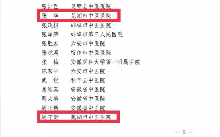 【喜報(bào)】蕪湖市中醫(yī)醫(yī)院多人獲評第二屆安徽省國醫(yī)名師、第三屆安徽省名中醫(yī)、第一屆安徽省名中藥師(圖4)